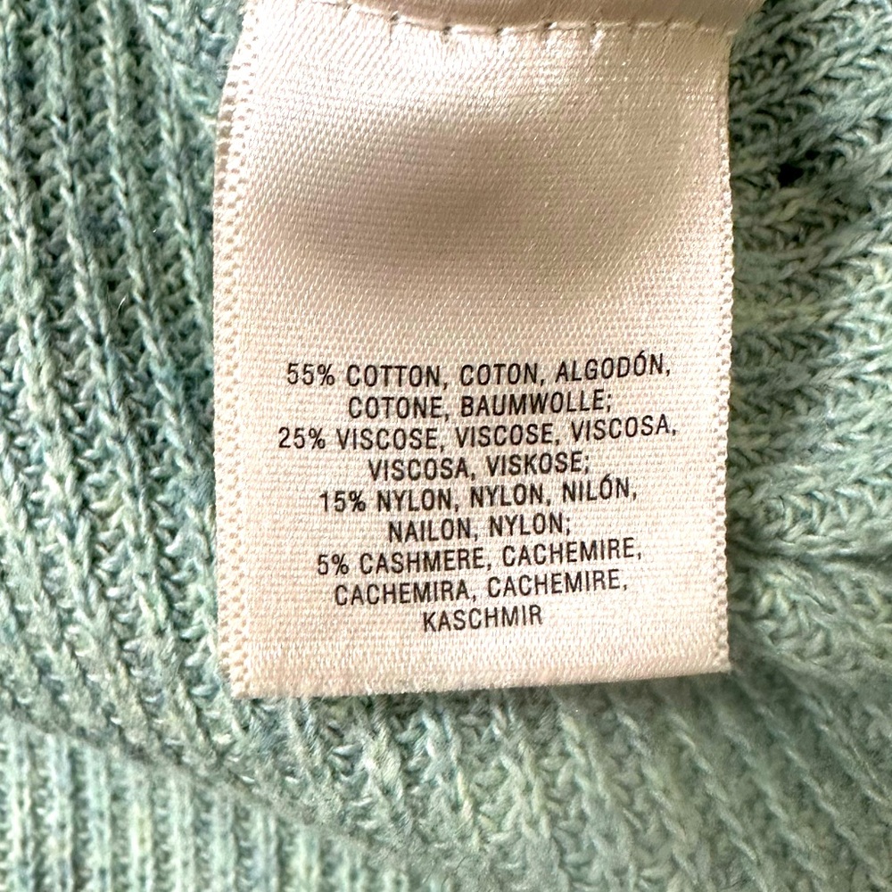 NEW Anthropologie Moth Soft Green Crew Neckline Sweater Pullover Dress Tunic S/M - Picture 14 of 16
